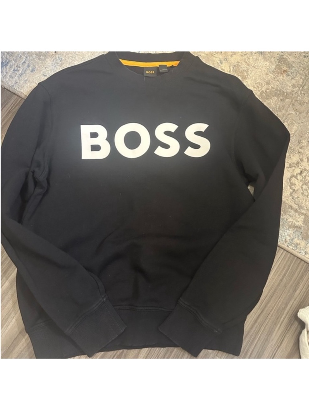 Boss Black Crewneck Sweatshirt with White Logo